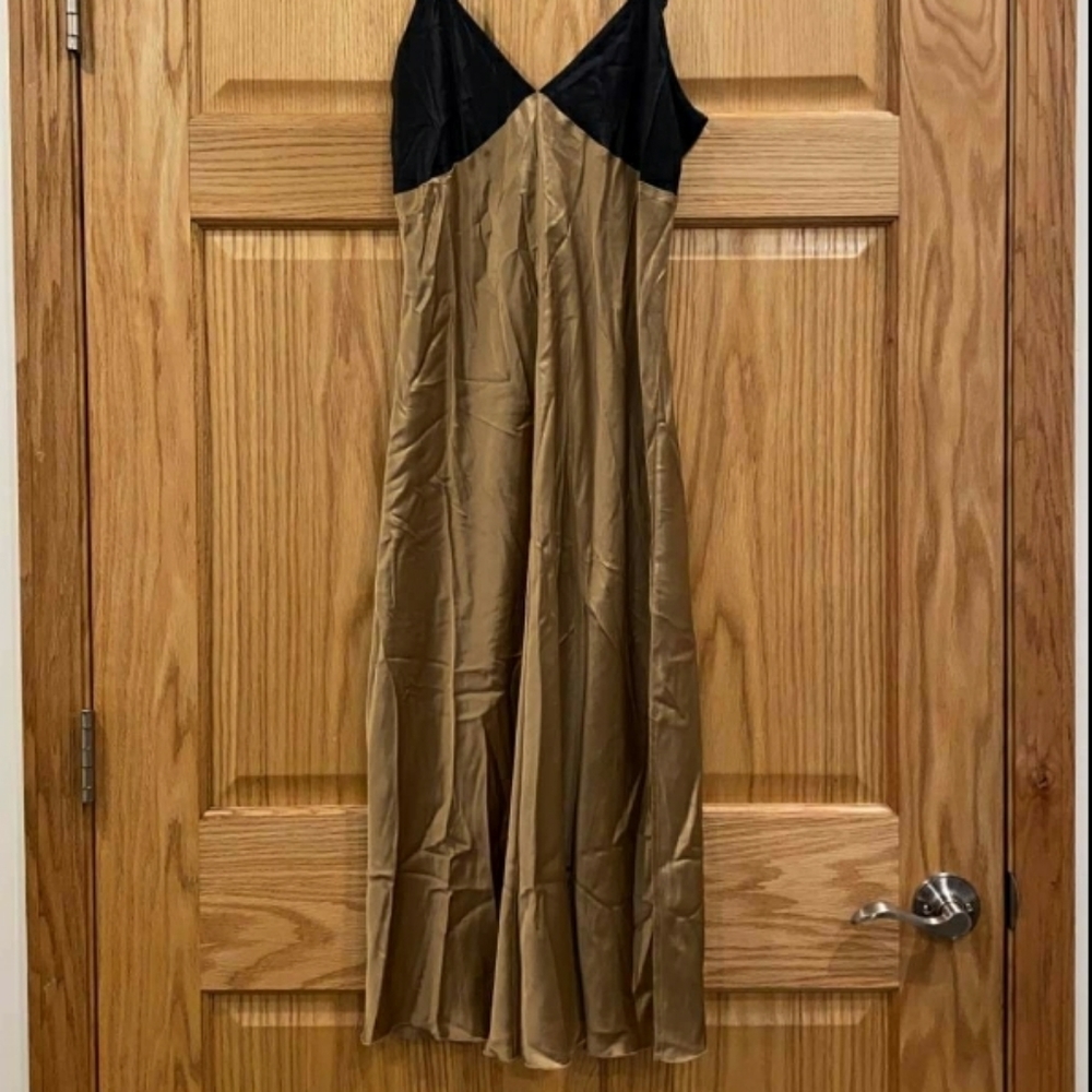 ATM Contrast Detail Silk Satin Slipdress - Picture 5 of 10